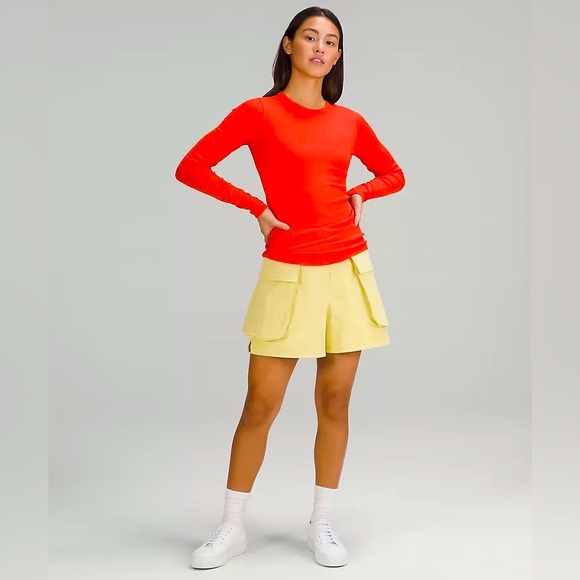 NWT RARE COLOR Lululemon Neon Hot Heat Hold Tight Long Sleeve Shirt